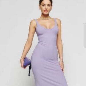 Reformation Tyra Knit Dress Aura - Size S